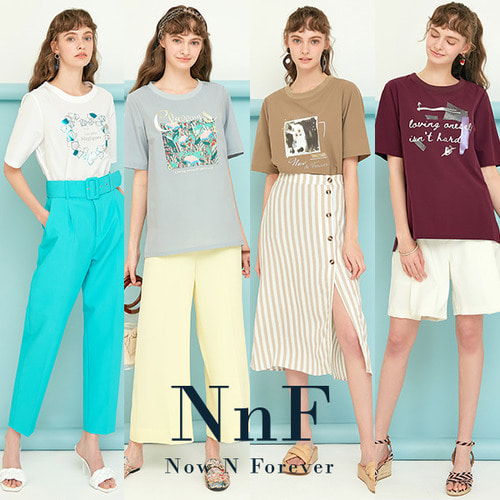 NNF 루즈핏 프린트 블라우스 4종세트